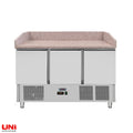 40052 Tavolo per pizza 3 ante, con refrigerazione sottopiano, 140 x 70