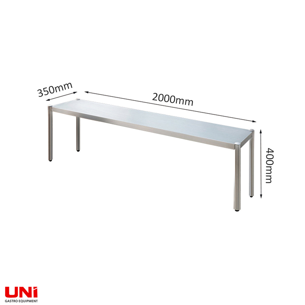 40450 Ripiano aggiuntivo 1 piano, 200x35x40