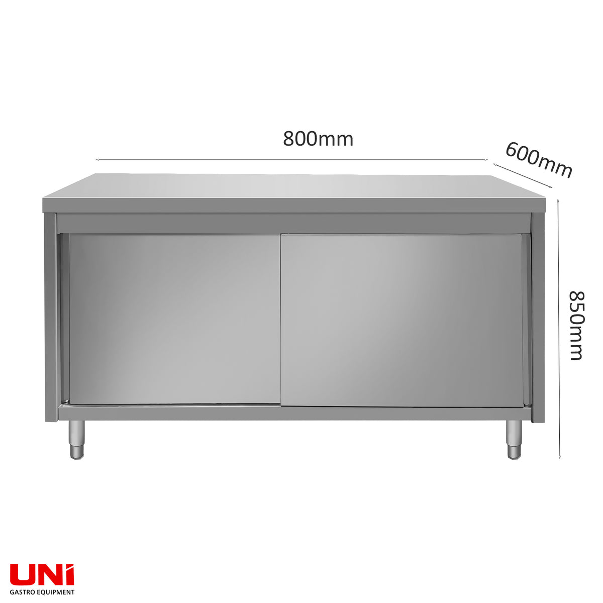 40467 Armadio da lavoro in acciaio inox, 80 x 60