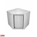 40606 Armadietto da parete in acciaio inossidabile, modulo angolare, per armadi con profondita 400, 700 x 700