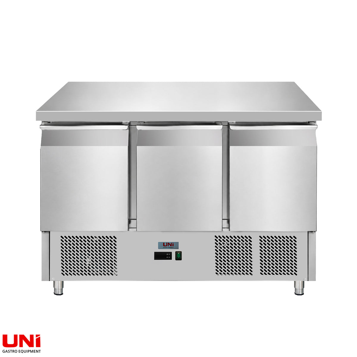 41044 Banco frigo a 3 porte, raffreddamento sottotavolo, 137x70