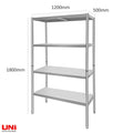41085 Scaffale, 4 livelli, 120x50x180