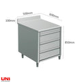 40325 Armadietto da lavoro in acciaio inox, con supporto, 50 x 60