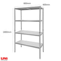 41102 Scaffale, 4 livelli, 80x40x180