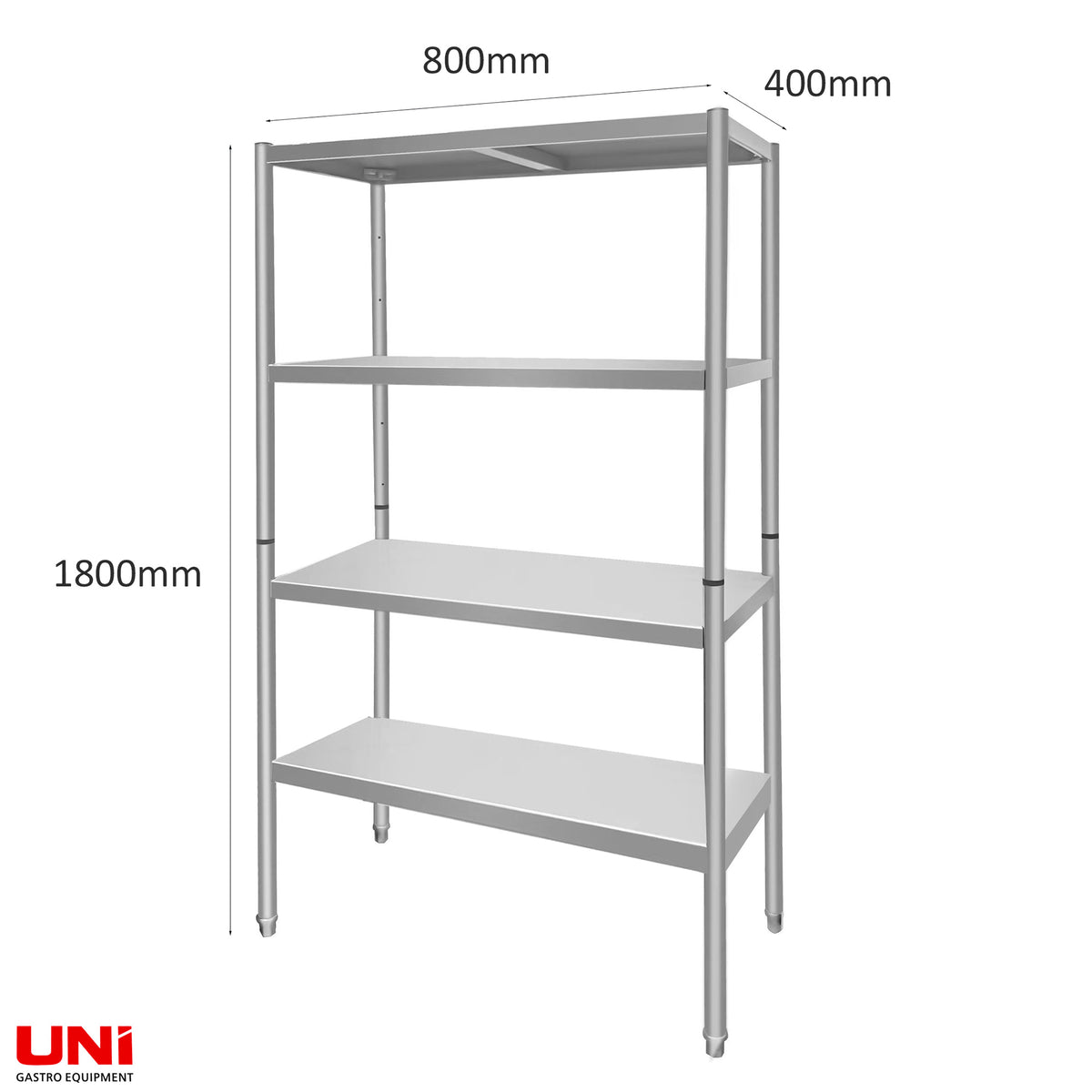 41102 Scaffale, 4 livelli, 80x40x180