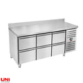 40999 Tavolo refrigerato a 6 cassetti, con alzatina, convezione, 180x70