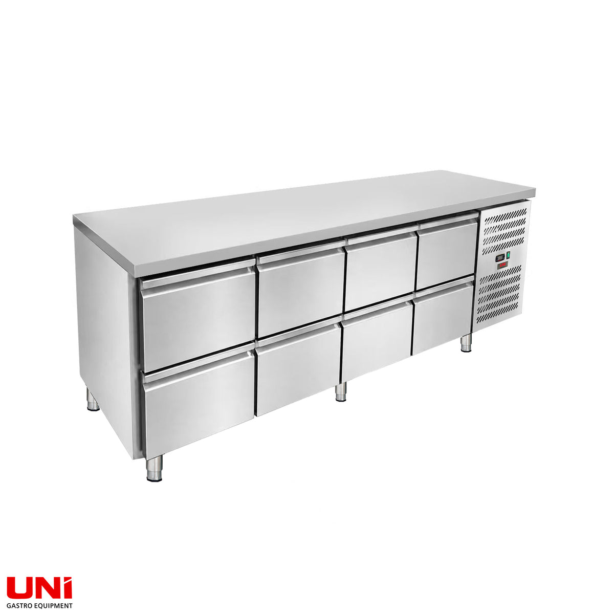 41000 Banco frigo con 8 cassetti, ventilazione, 223x70