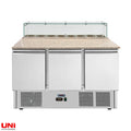 40116 Pizzasaladette 3 porte, piano in vetro angolare, 137 x 70