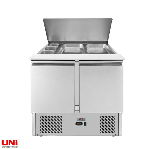 40046 Saladette 2 porte, 90 x 70, con coperchio scorrevole