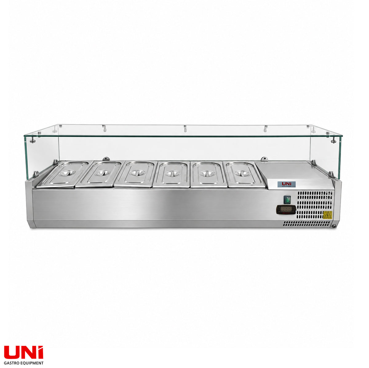 40141 Vetrina refrigerata GN 1/3, 150 x 40, coperchio in vetro