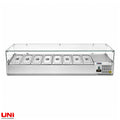 40138 Vetrina refrigerata GN 1/4, 180 x 34, vetro superiore