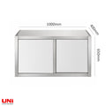 40590 Armadio a muro in acciaio inox, 100 x 40, con porta